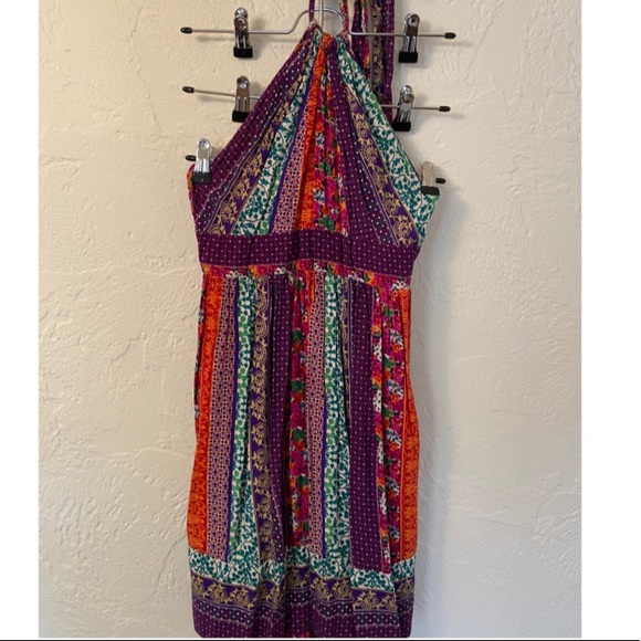 Backless Patterned Dress - Picture 2 of 2